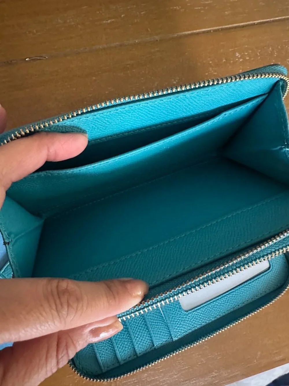 Coach turquoise leather